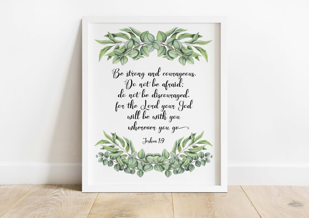 Bible Verses About Strength Christian Wall Art Collection