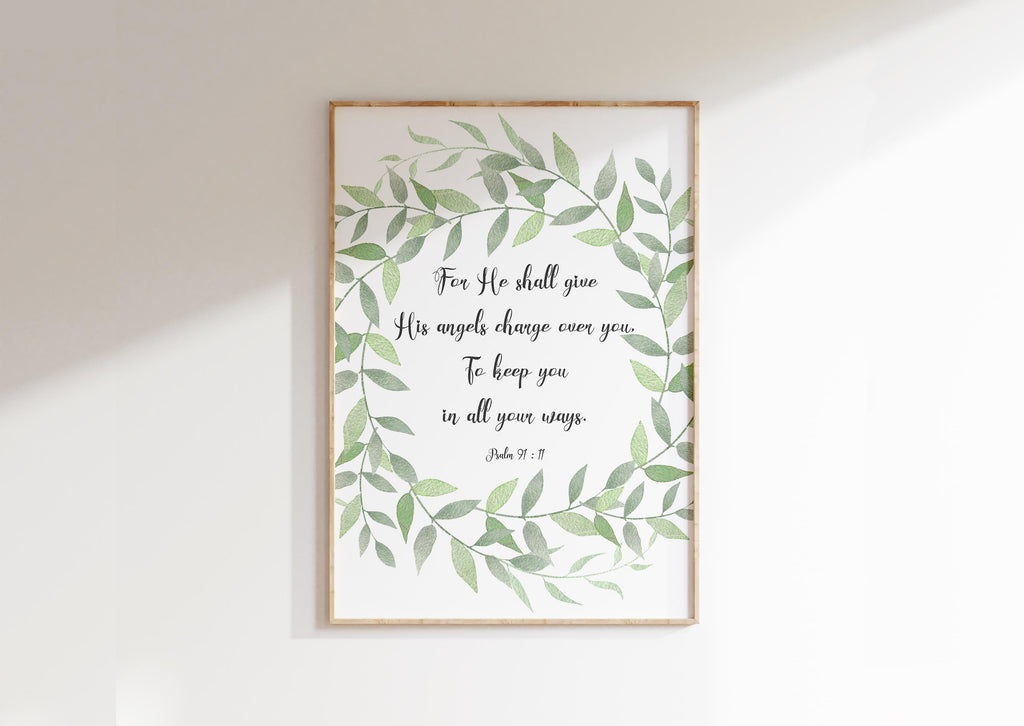 Bible Verses About Angels Christian Wall Art Collection
