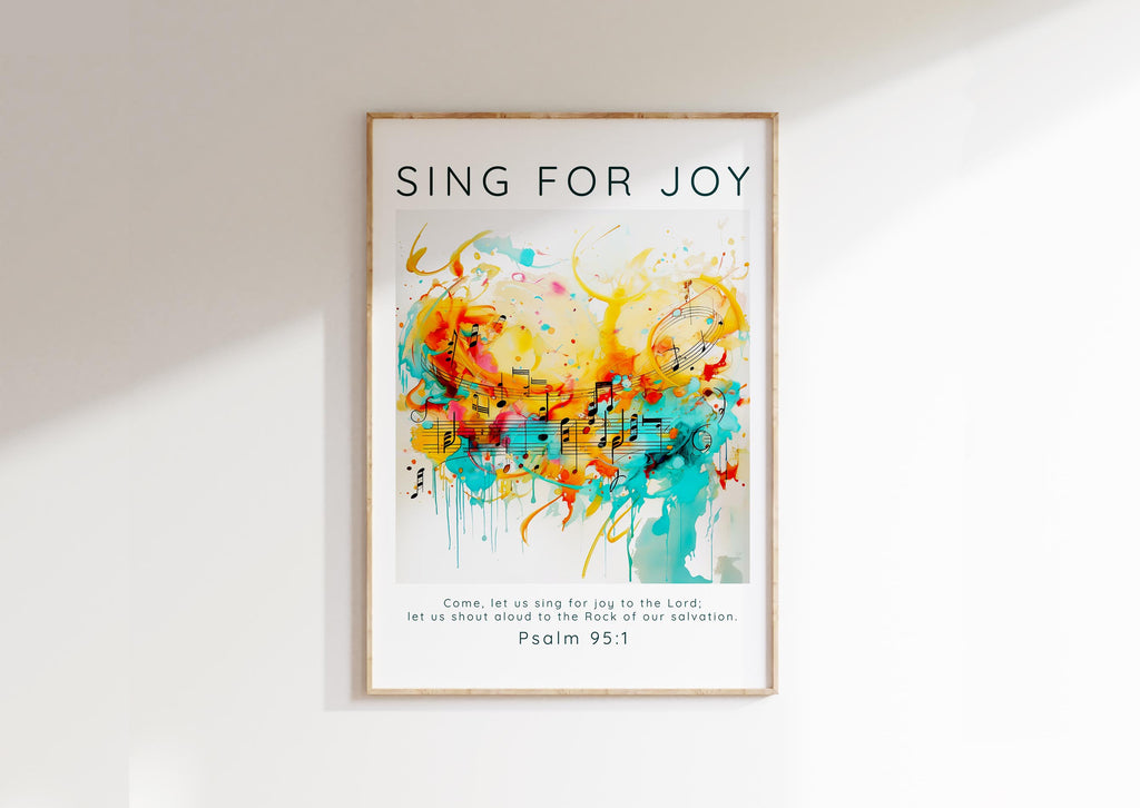 Bible Verses About Music Christian Wall Art Collection