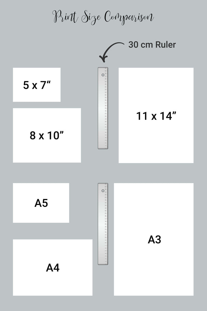 Christian Wall Art - print size comparison